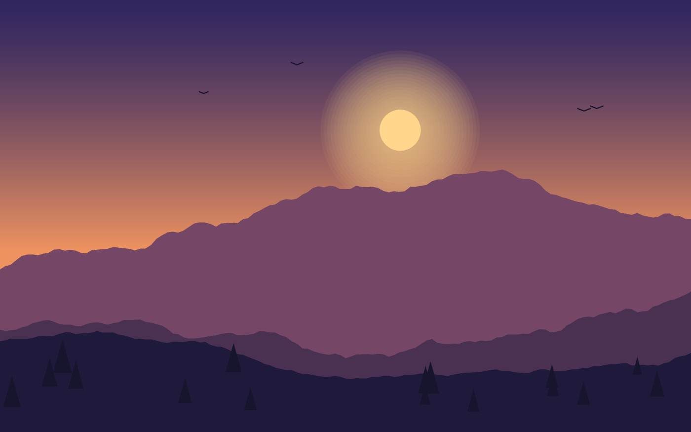 Ilustración de un paisaje