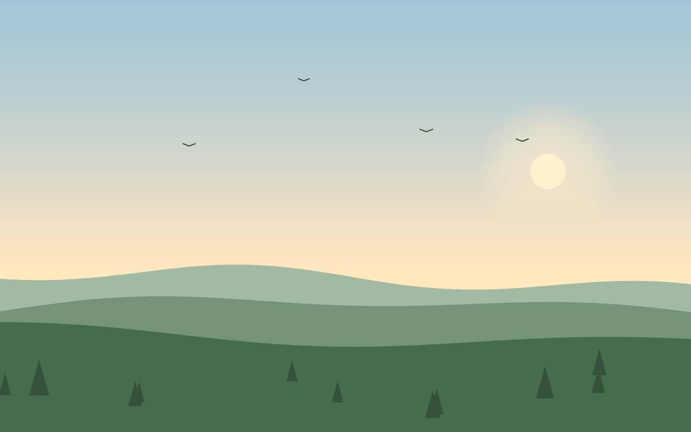 Illustrazione di un paesaggio